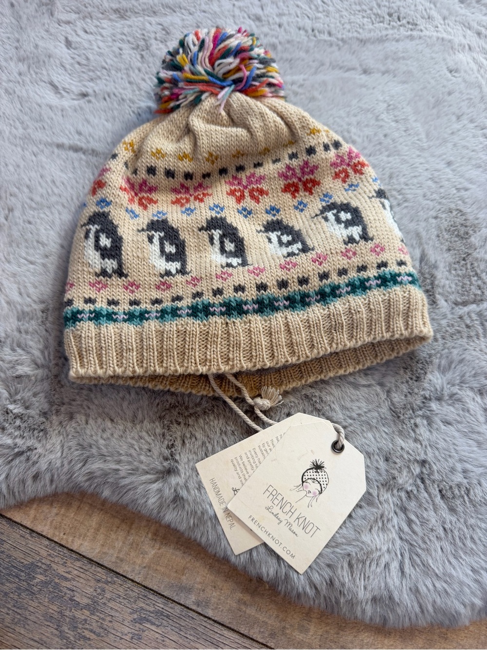 Anthropologie French Knot wool winter hat